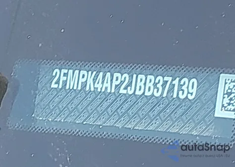 2018 Ford Edge Sport z USA, uszkodzony, nr VIN 2FMPK4AP2JBB37139